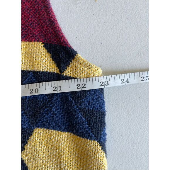 S4 Vintage Native American Tribal Print Cardigan Sweater Vest‎ 100% Cotton - Picture 3 of 6